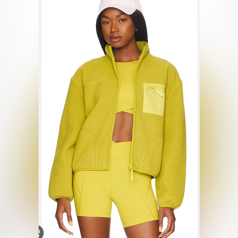 l*space Lime Green Fleece Jacket